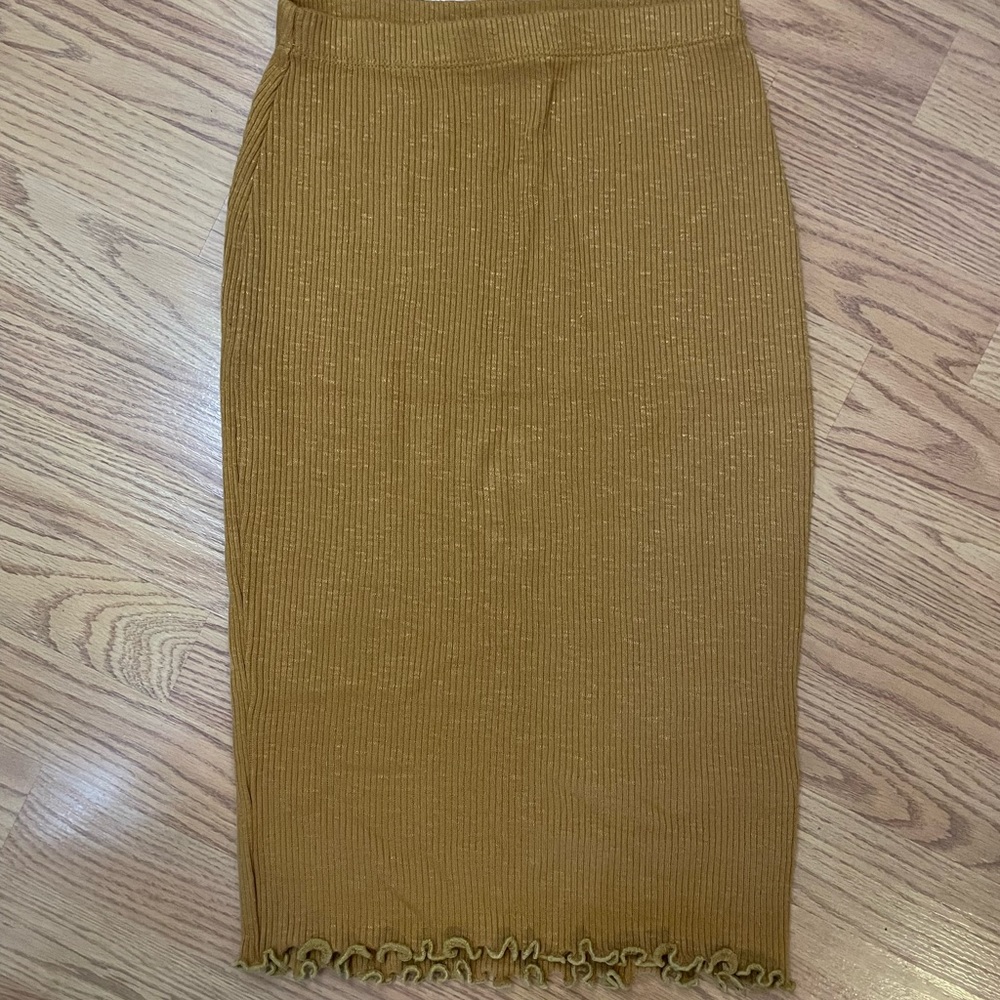 Mustard long skirt
